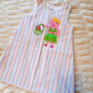 Potato Saks hula pig seersucker jumper dress 5